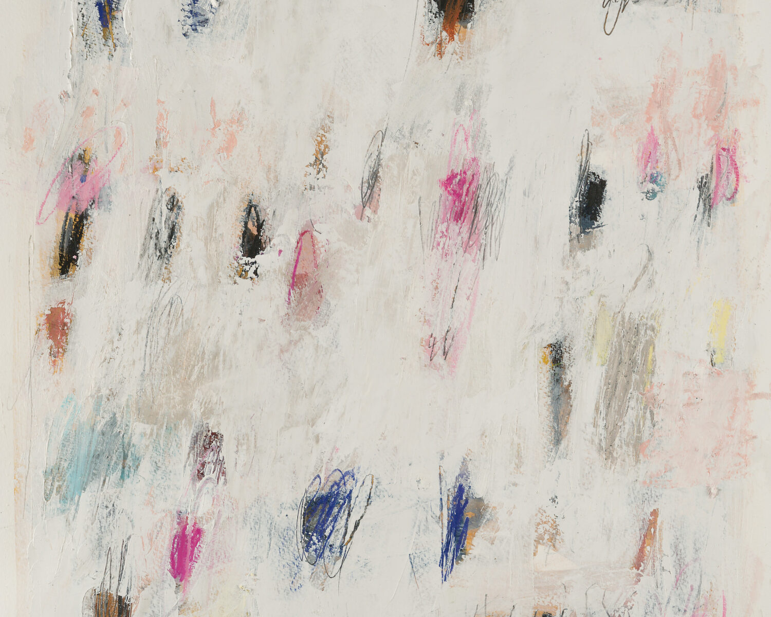 Jardins enchantés #7 <p>
Huile pastel sur papier - 65 x 50 cm